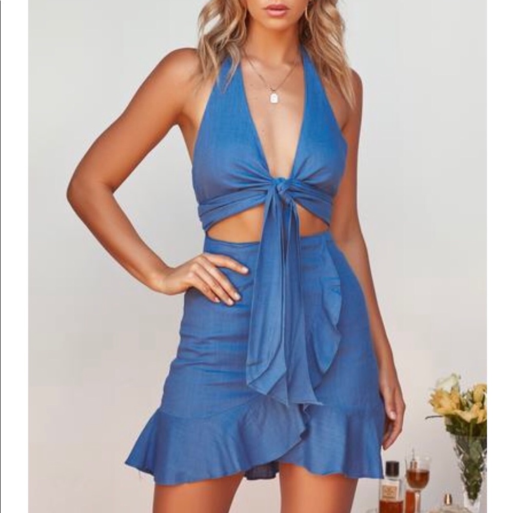 Xenia Boutique Myra Dress denim blue
